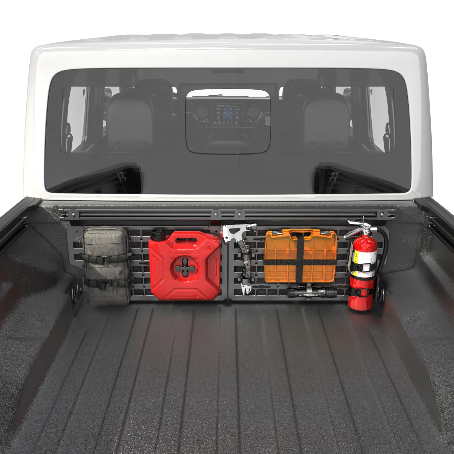 Front Bed MOLLE Panel for 5 Feet Jeep Gladiator 2019-2025 Truck Storage Organizer System-16