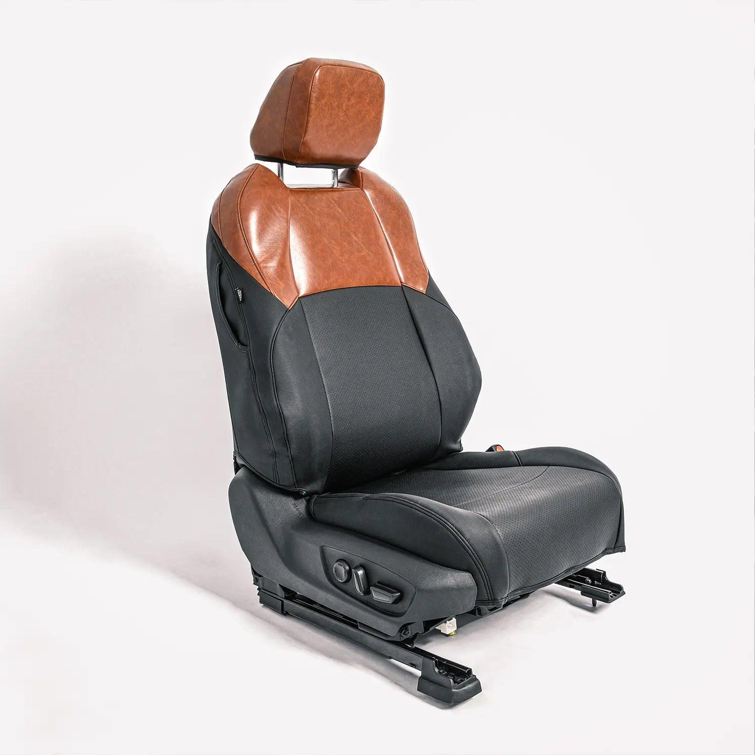 2024-2025 Tacoma Leather Seat Covers – Waterproof, Custom Fit for Double Cab – Protect Kids/Dogs - TRUMGETA