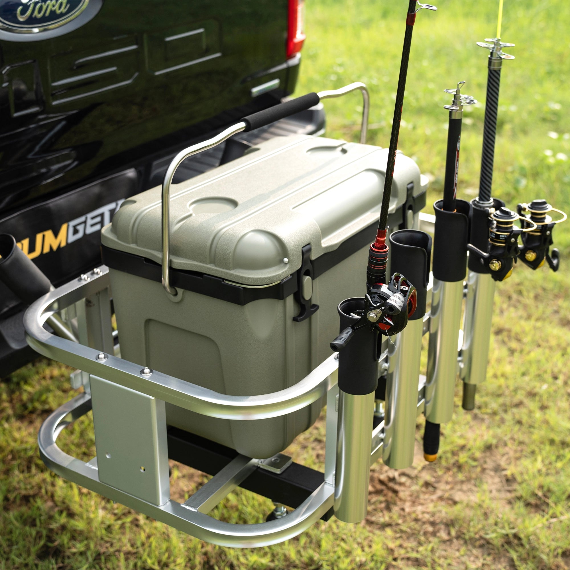 Universal Jet Ski Cooler Rack with Rod Holders-3