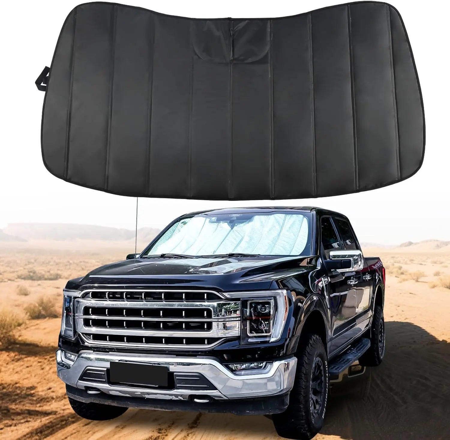 TRUMGETA Windshield Sun Shade for Ford F-150 2021-2025 Front Window Sunscreen Sunshade