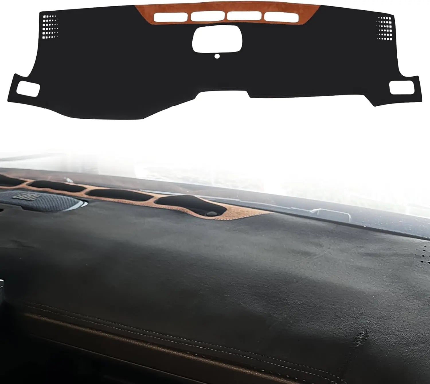 Dashboard Cover Mat Fit for 2024 2025 2026 Tacoma Accessories Dash Cover Upgrade Suede Non-Slip Dash Mat Sunshade Glare UV Rays Protector-1