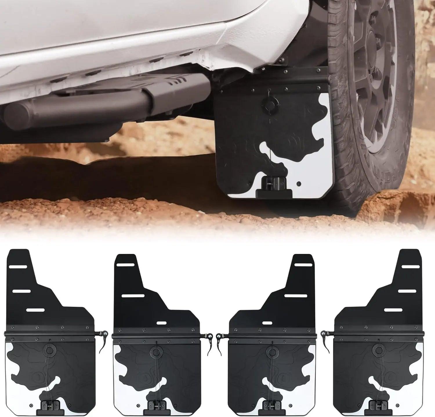 4PCS Silver Truck Mud Flaps Splash Guards for Toyota Tacoma 2016-2023-1