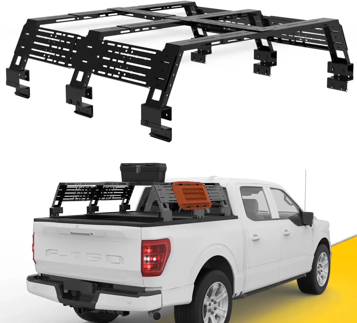 Adjustable Overland Truck Bed Rack for Full-Size Pickup-2