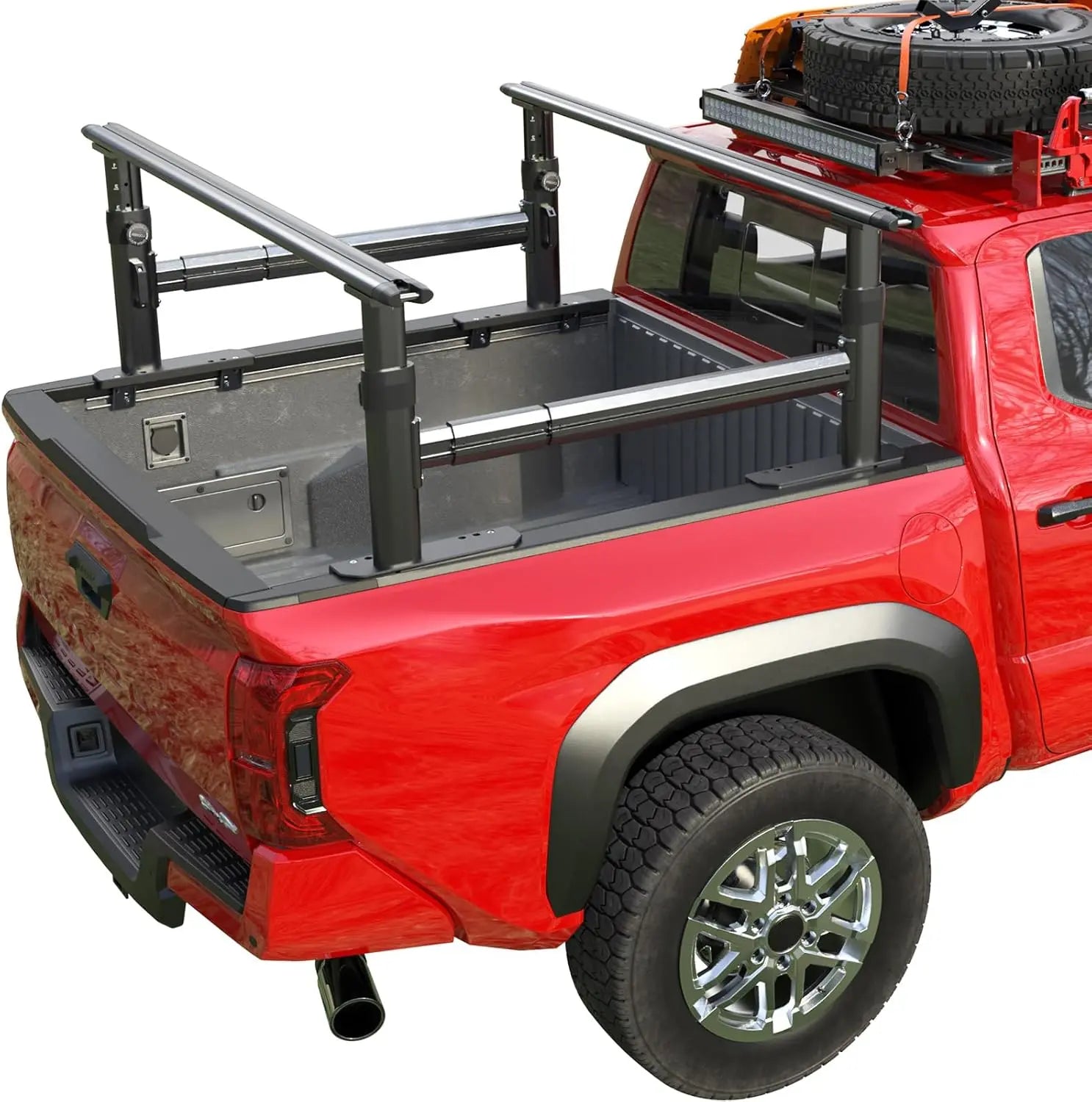 Adjustable Truck Bed Rack for Toyota Tacoma & Jeep Gladiator with Side Bars-1