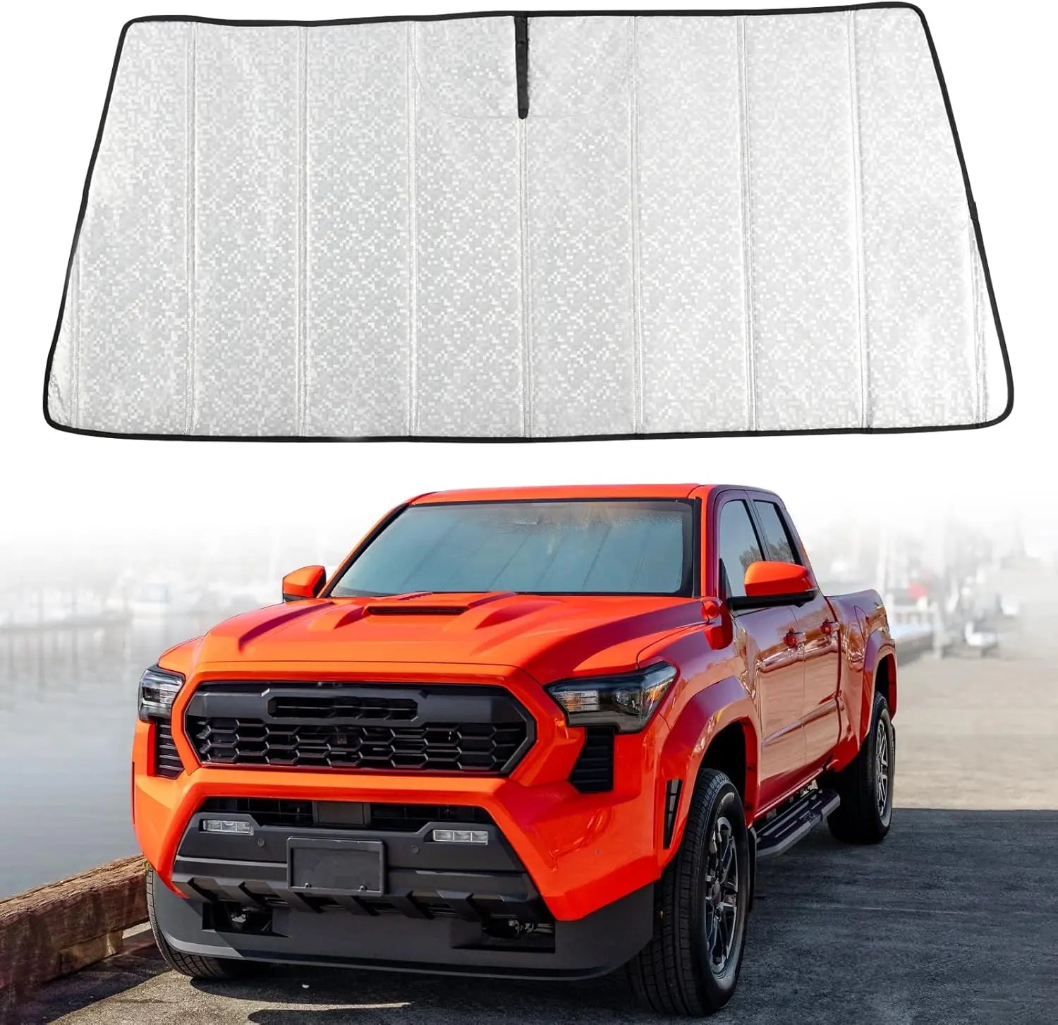 Windshield Sun Shade Fit for Toyota Tacoma 2024 2025 2026 Front Window Sunscreen Sunshade 4th Gen Tacoma Accessories-1