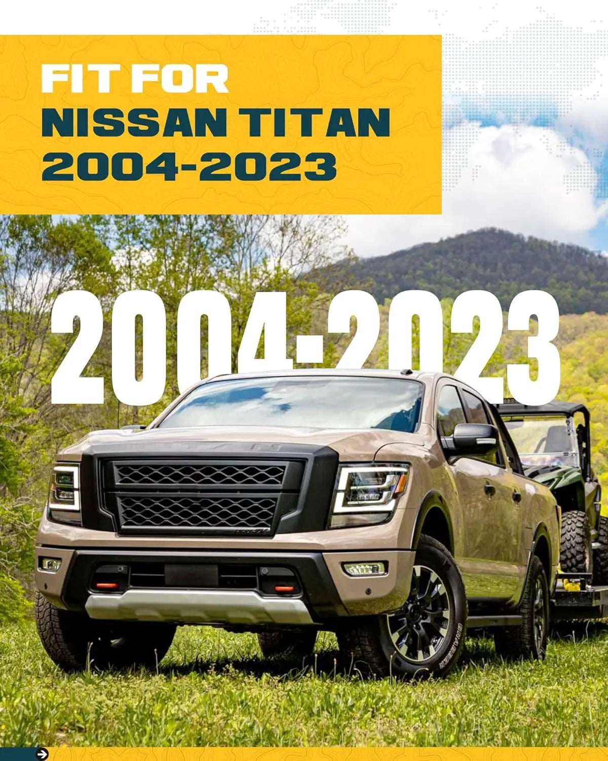 2PCS EZ Side Steps for Nissan Titan 2004-2023-2