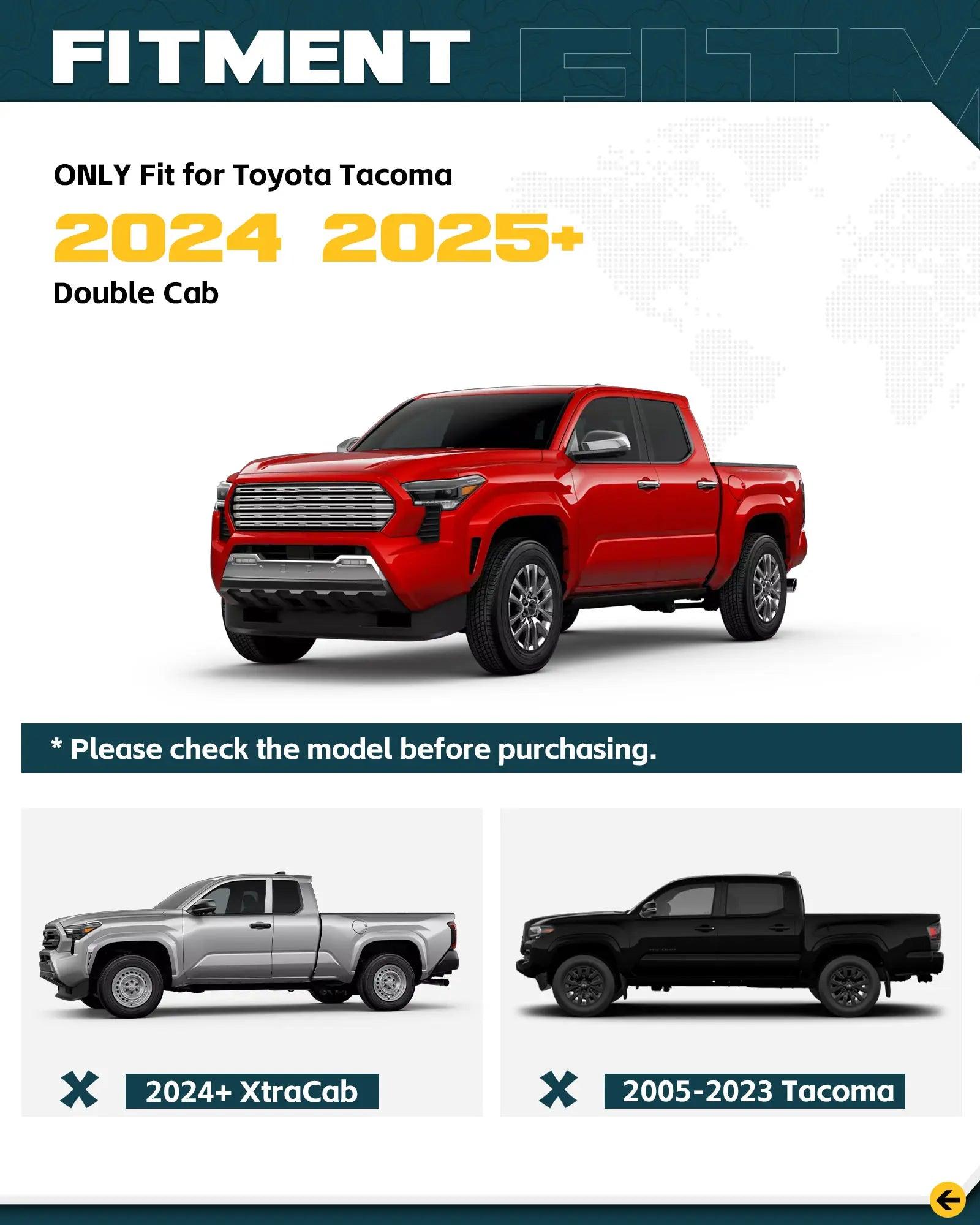 5" Running Boards for 2024 2025 Toyota Tacoma Double Cab-2