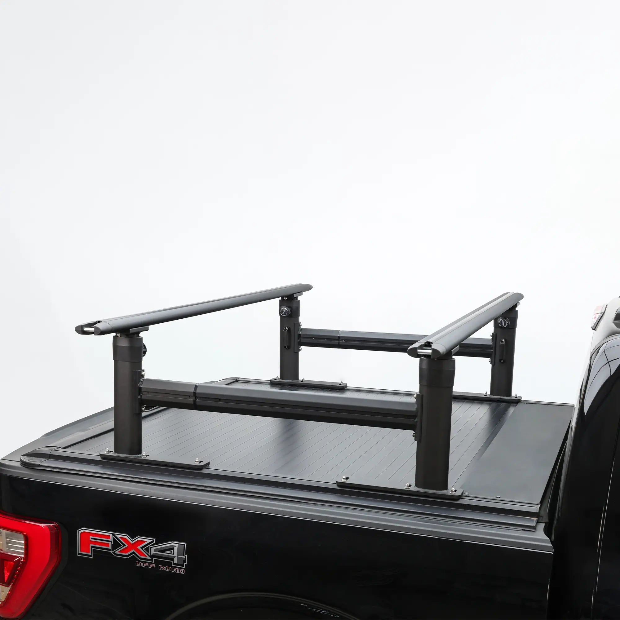 Truck Bed Rack Fit for F150,Silverado,Ram with Tonneau Cover, 800 LBS.Adjustable Ladder Rack, Heavy-Duty Pickup Rack Extendable Bed Rack with Side Bars-1