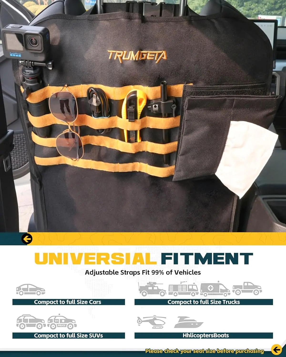 Universal Seat Back Protector with Storage Organizer-9