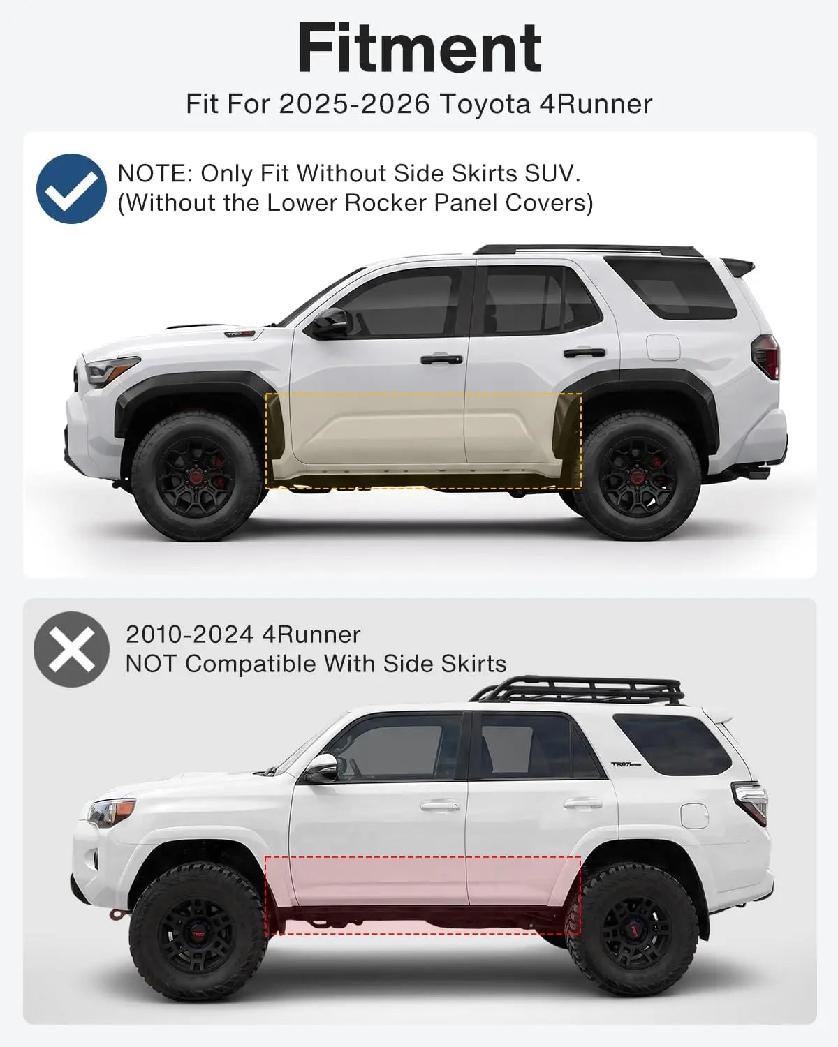 Trumgeta 6" Running Boards Side Steps for 2025-2026 Toyota 4Runner (6th Gen) -3
