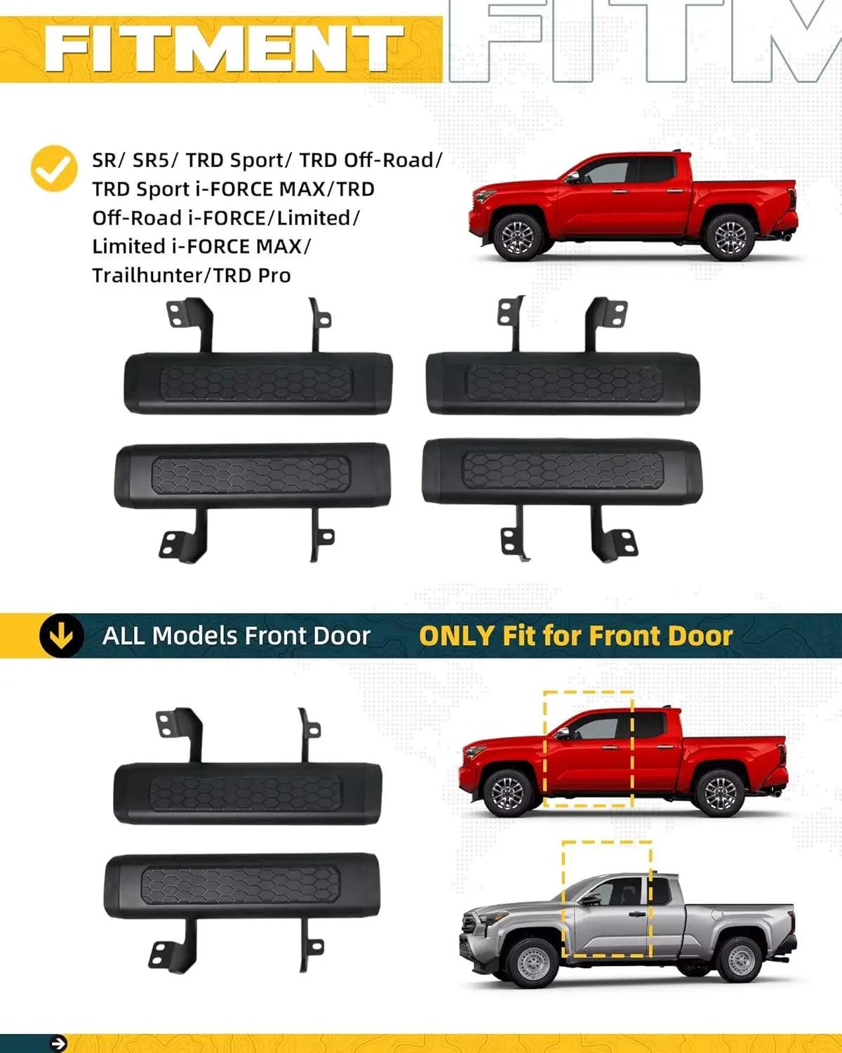 2PCS Upgrade EZ Side Steps for Toyota Tacoma 2024 2025+ Double Cab/Xtra Cab-2