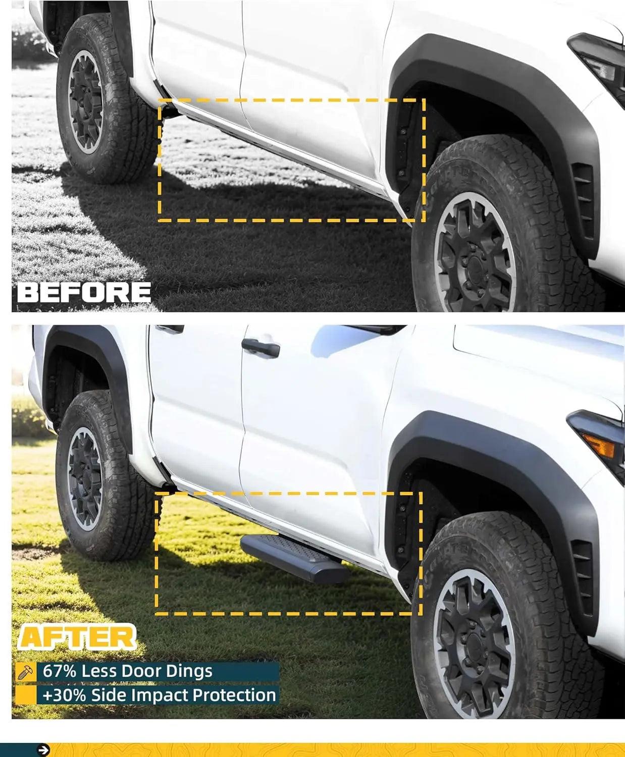 2PCS Upgrade EZ Side Steps for Toyota Tacoma 2024 2025+ Double Cab/Xtra Cab-3