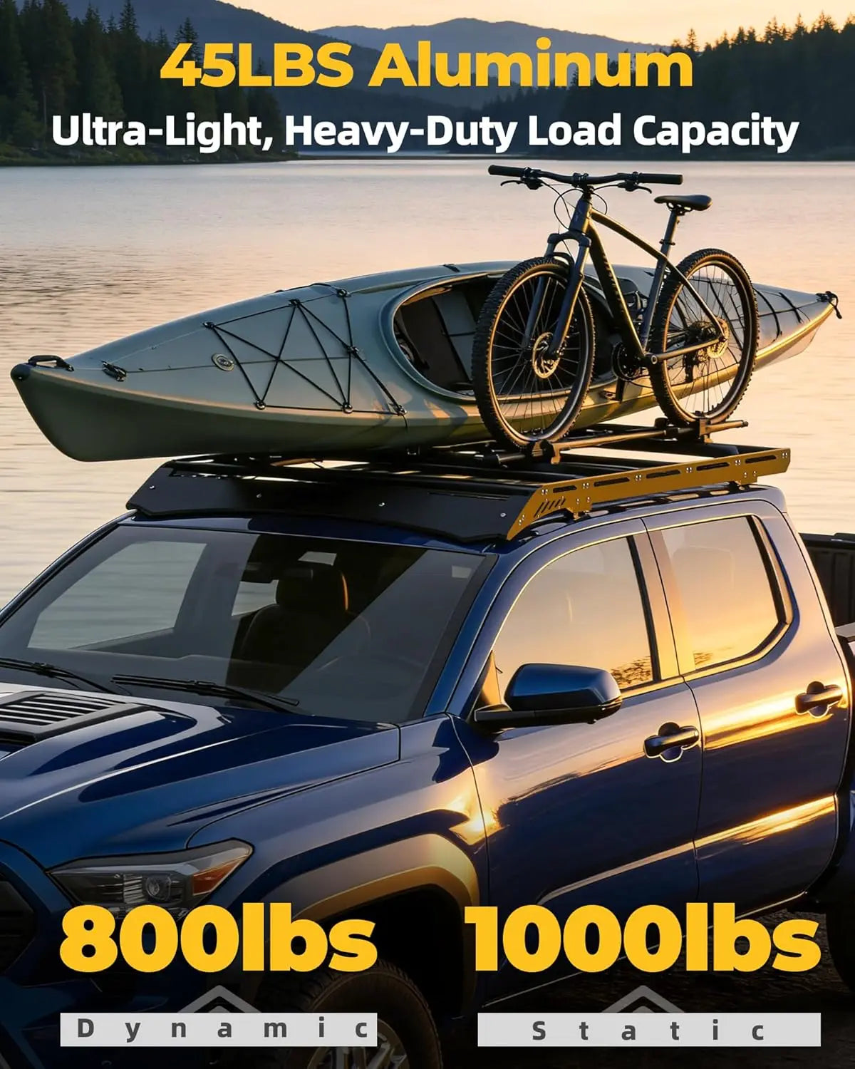 Trumgeta Heavy Duty Aluminum Roof Rack for 4th Gen Toyota Tacoma Double Cab 2024-2026 -3