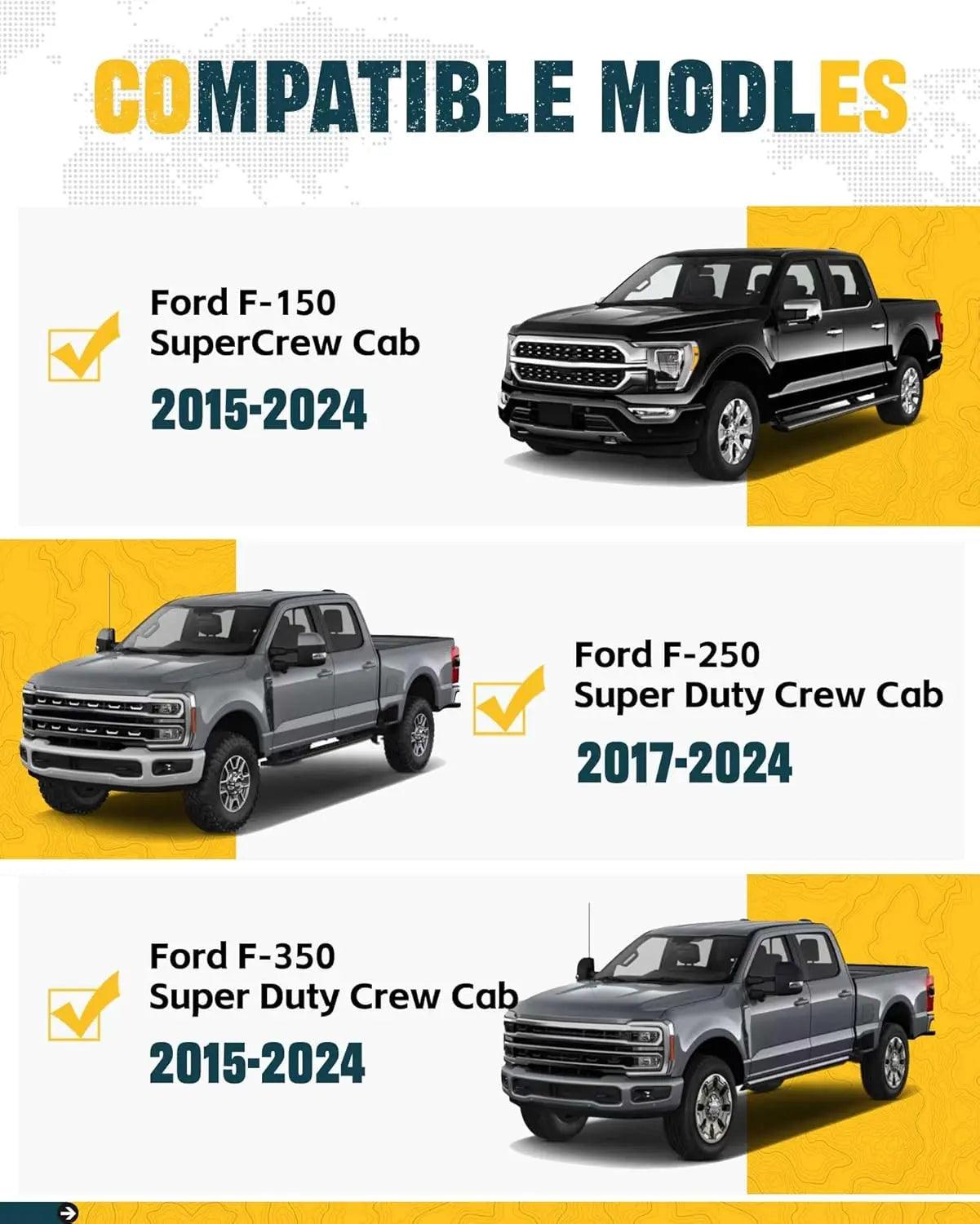 4X EZ Side Steps for 2015-2024 Ford F Series-3