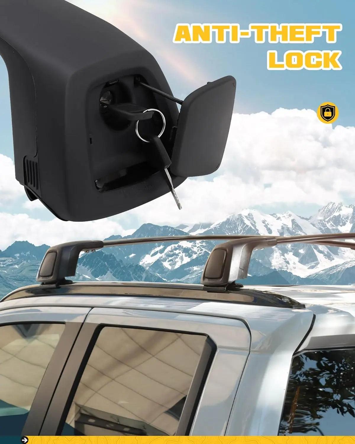 Lockable Roof Rack Cross Bars Kit for 2024 2025 Toyota Tacoma Double Cab-3