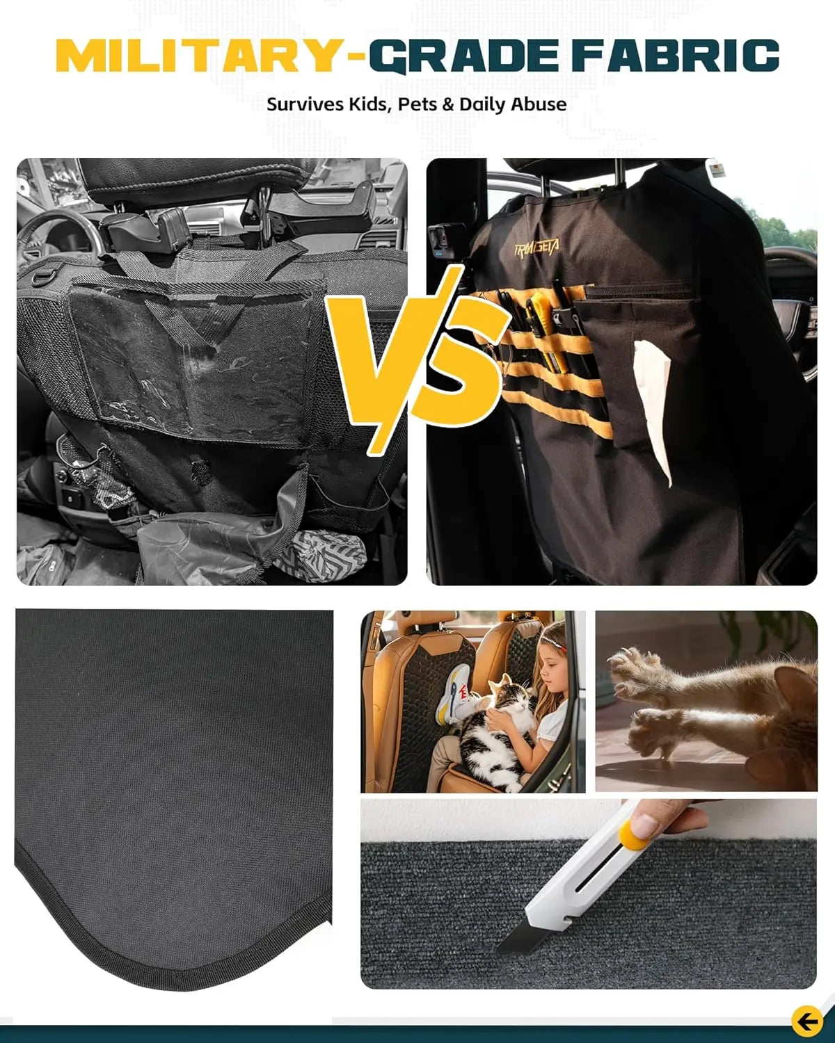 Universal Seat Back Protector with Storage Organizer-10