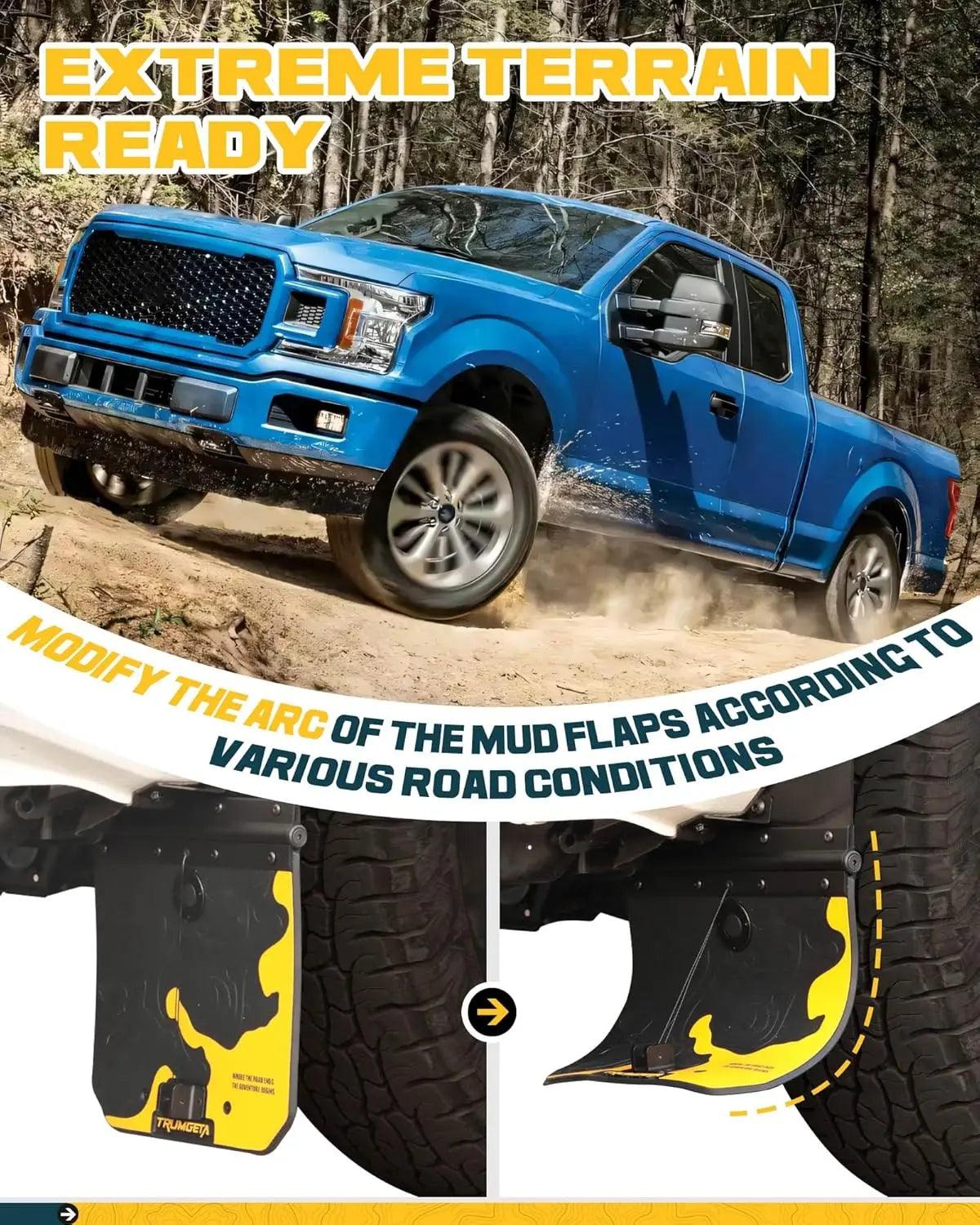 4PCS Upgraded Adjustable Truck Mud Flaps for Ford F150 2015-2020-3