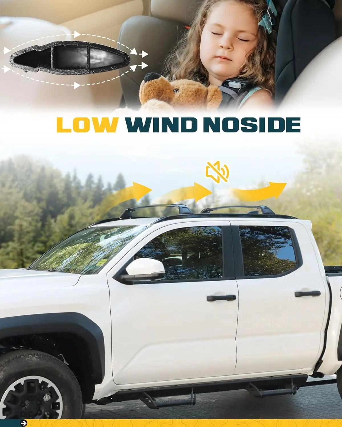 260 lbs Roof Rack Cross Bars Kit for 2024 2025 Toyota Tacoma Double Cab-3