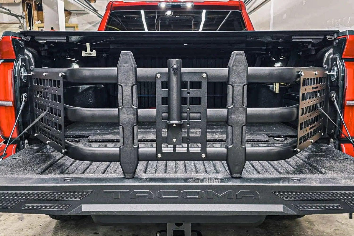 Toyota Tacoma Bed Extender for 2005-2025 Models with Molle Panel - Extend Cargo Space for Camping, Bikes & Furniture - TRUMGETA