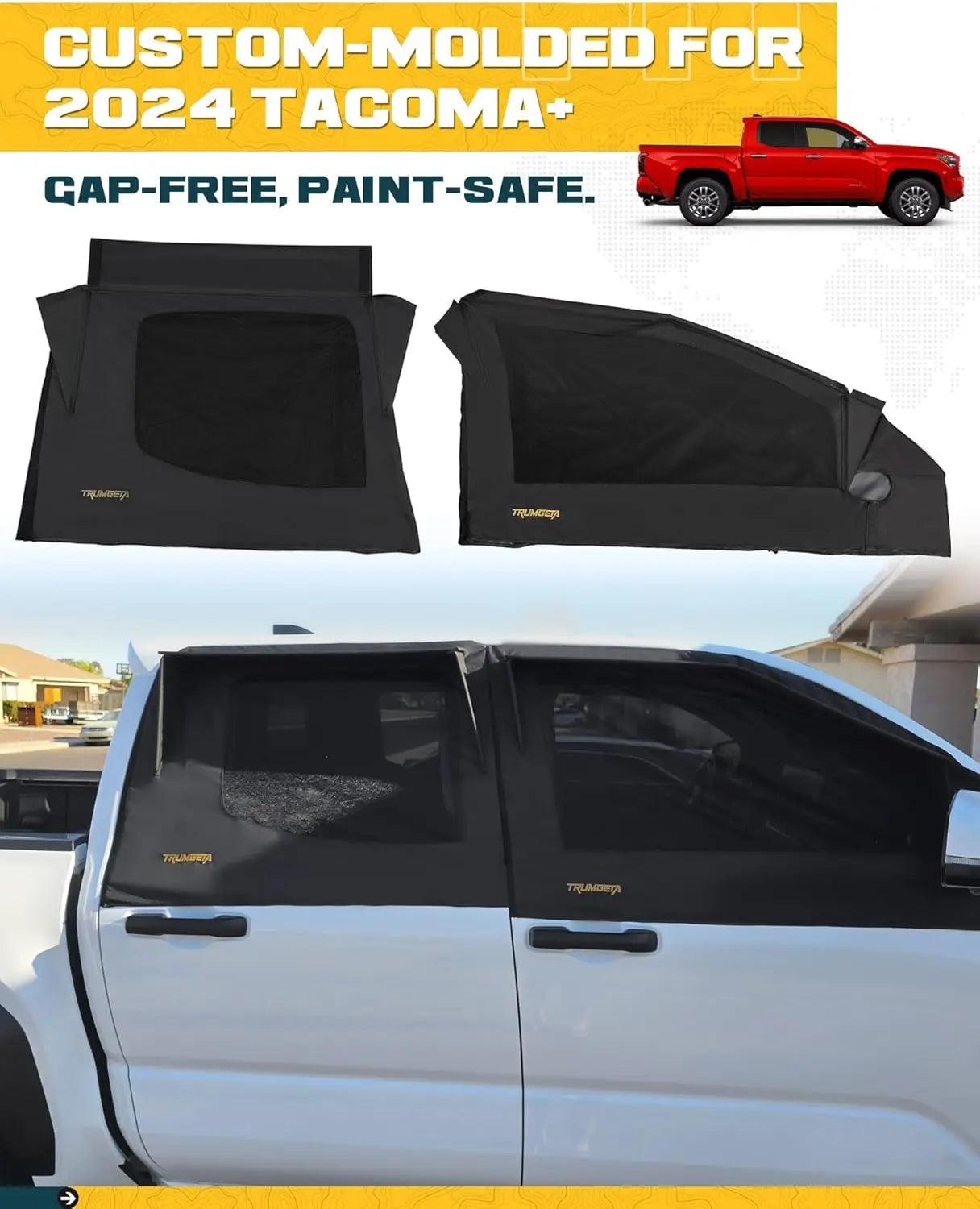 4-in-1 Sunshade Window Covers for Toyota Tacoma 2024 2025 - TRUMGETA