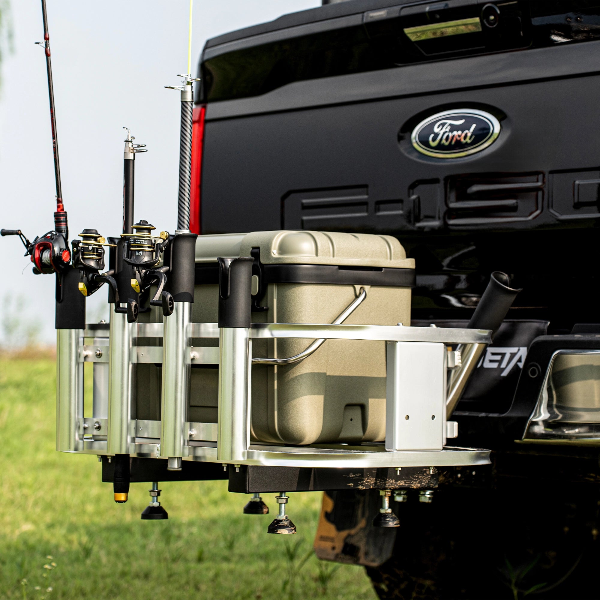 Universal Jet Ski Cooler Rack with Rod Holders-8