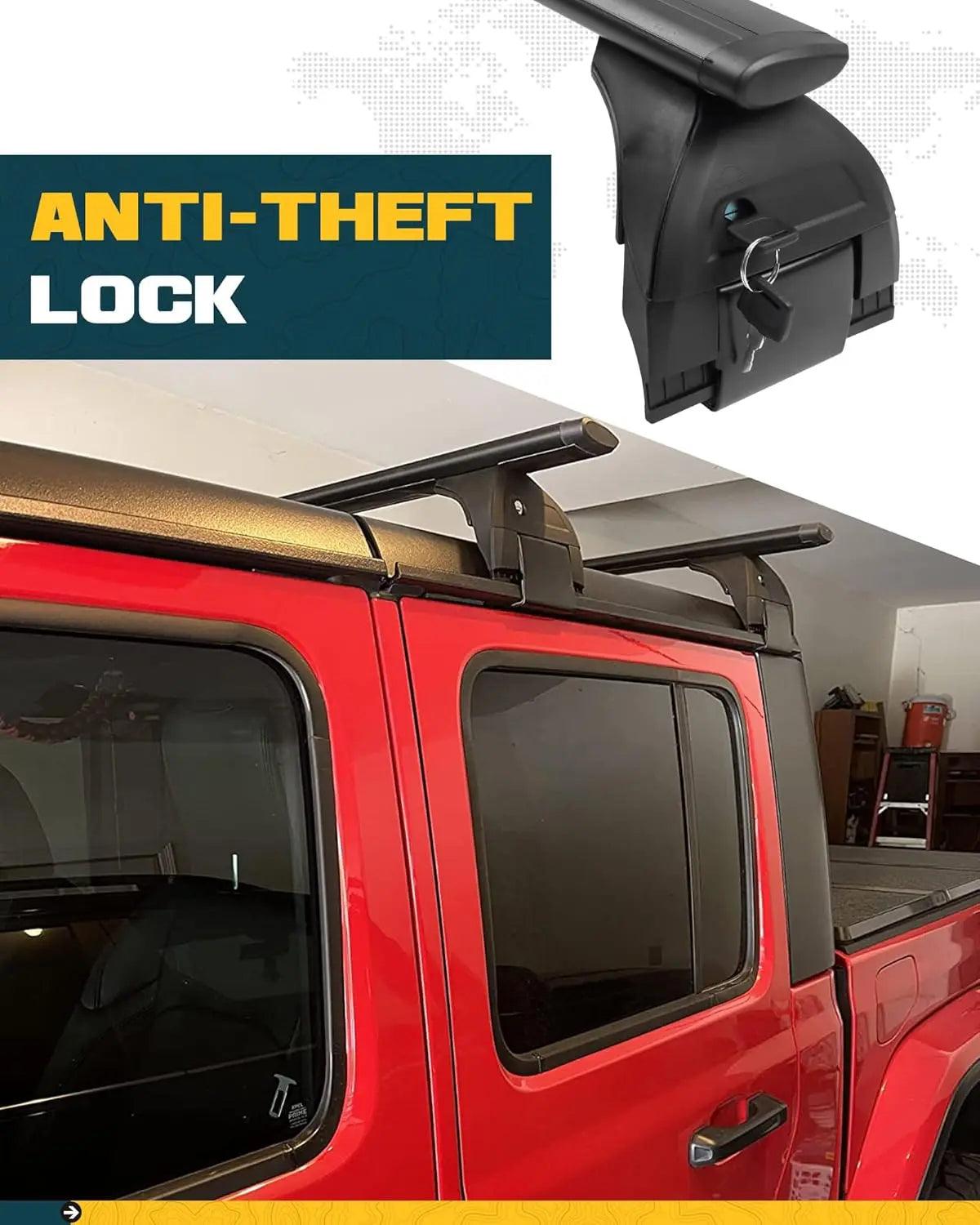 3X Cross Bars Set for Jeep Wrangler Gladiator-4