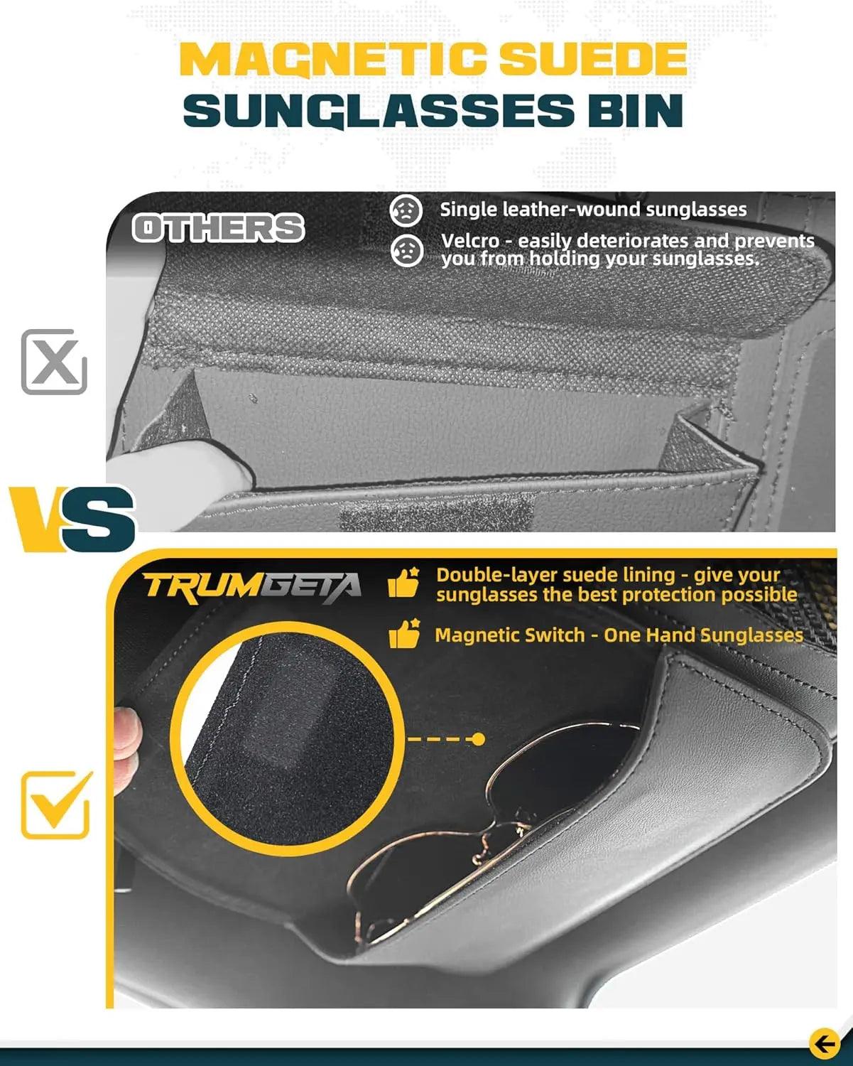 Leather Sun Visor Organizer for Trucks, SUVs & Cars-4