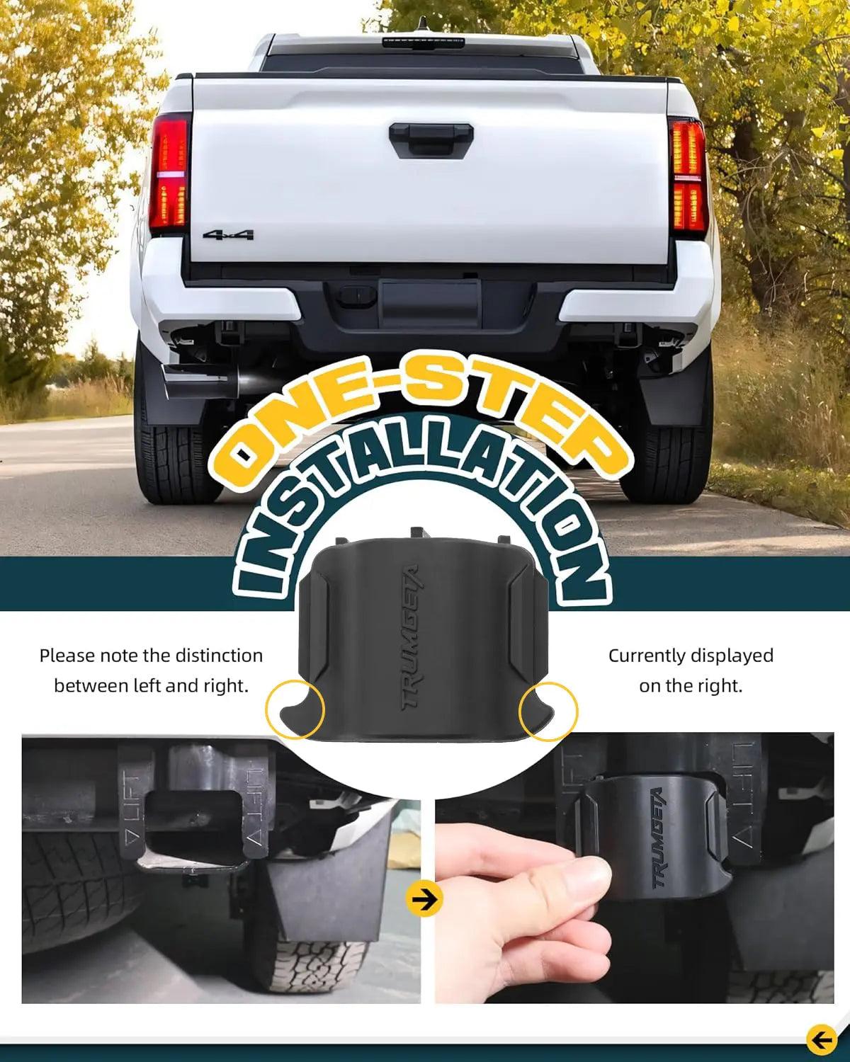 2 Pcs Rear Bumper Crossmember End Caps for 2024 2025 Toyota Tacoma - TRUMGETA
