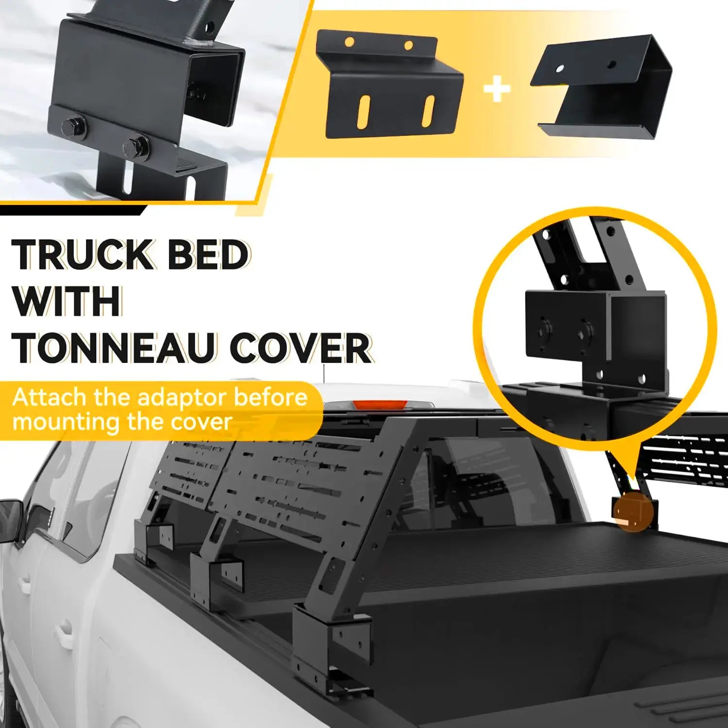 Adjustable Overland Truck Bed Rack for Full-Size Pickup-5
