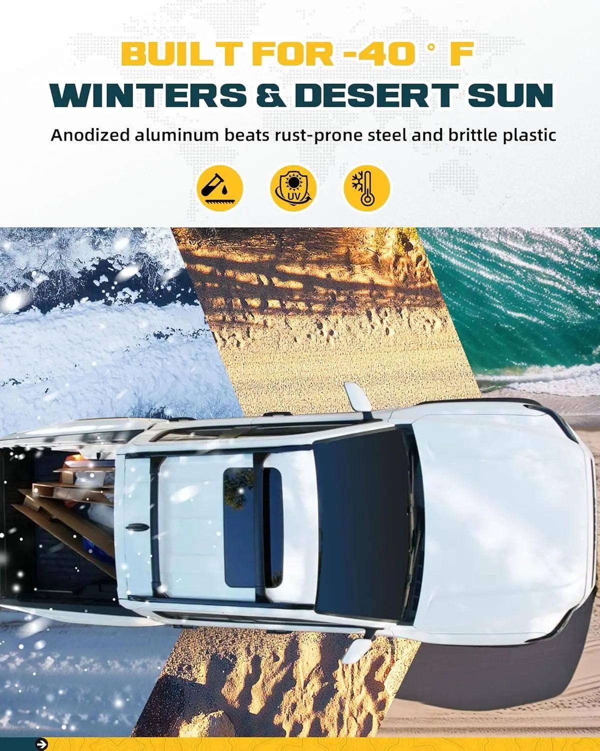 260 lbs Roof Rack Cross Bars Kit for 2024 2025 Toyota Tacoma Double Cab-5