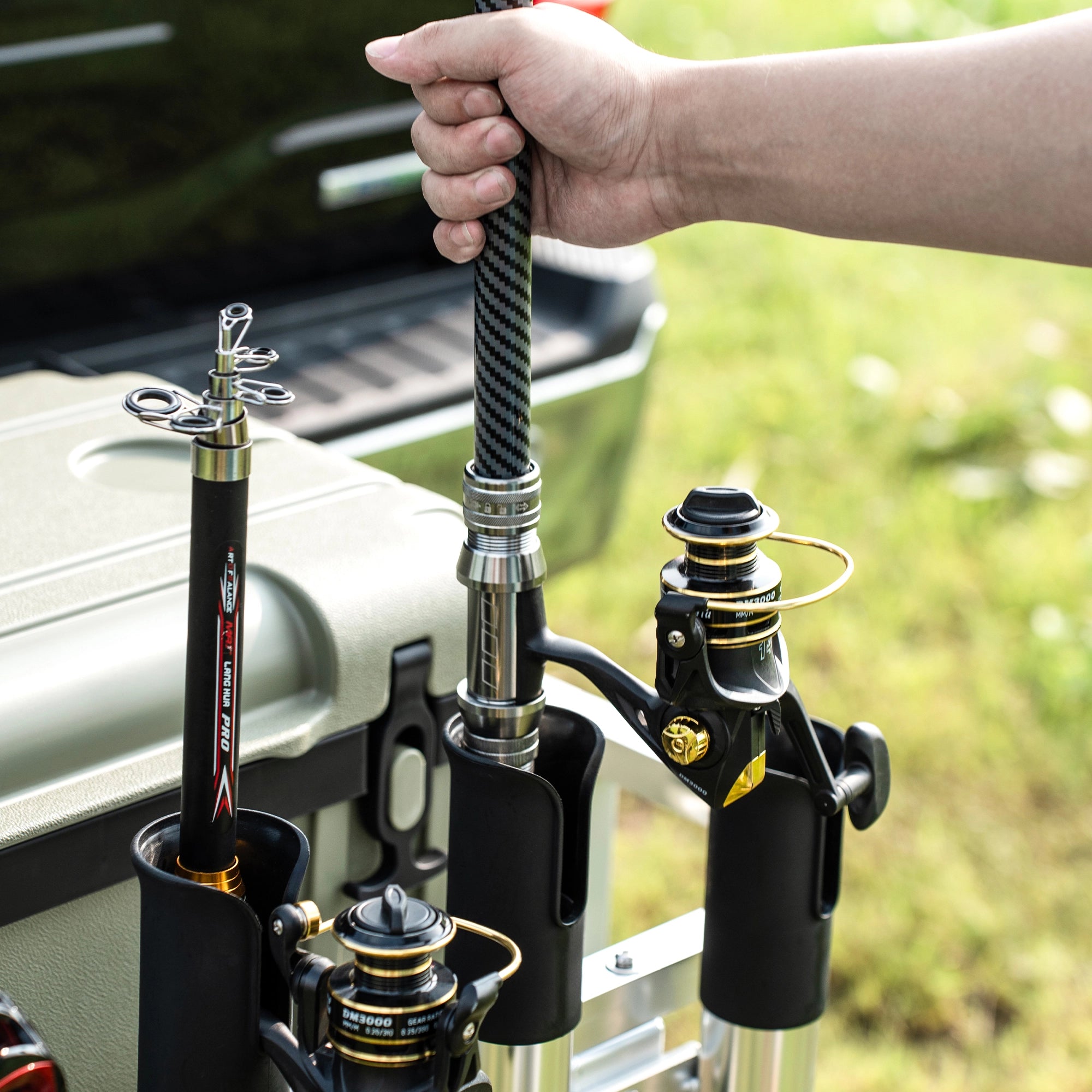Universal Jet Ski Cooler Rack with Rod Holders-9