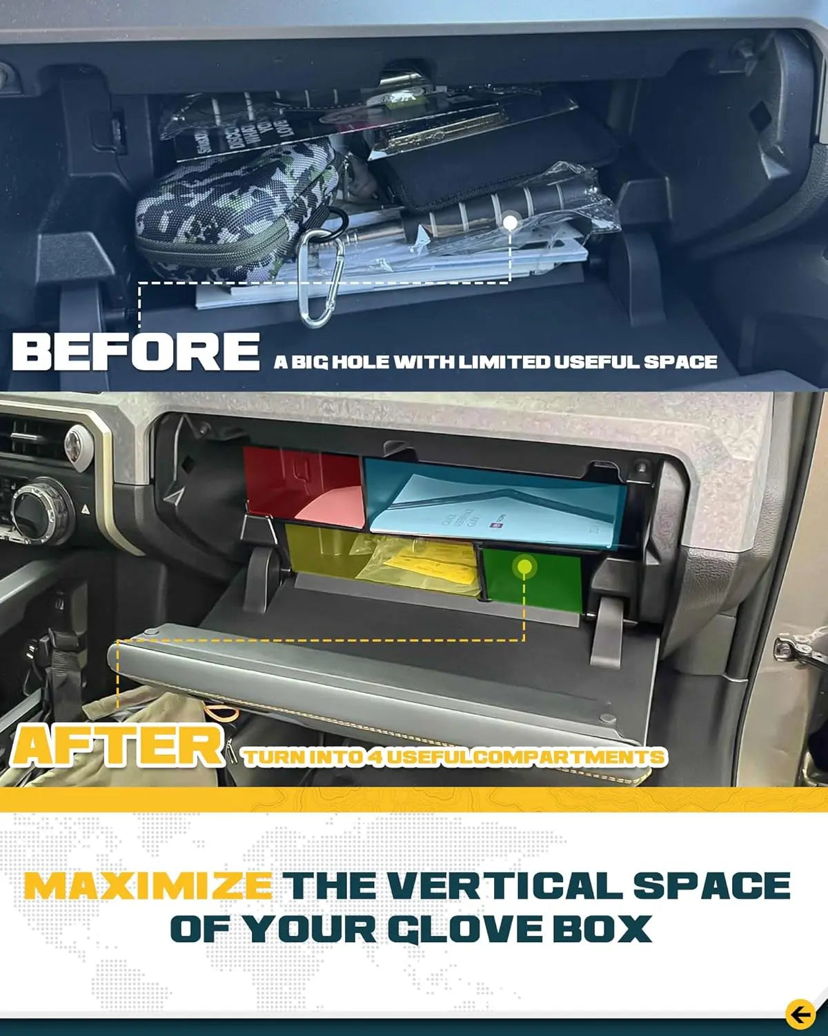 Glove Box Organizer Fit for 2024 2025 Toyota Tacoma-5