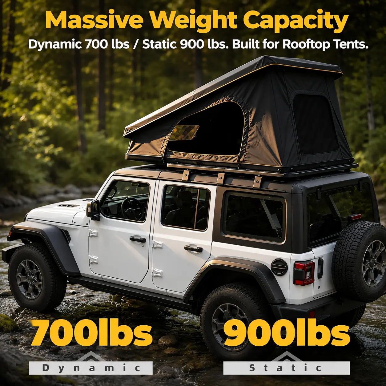 Trumgeta 56" x 82" Aluminum T-Slot Roof Rack Platform for Jeep Wrangler JL 2018–2026