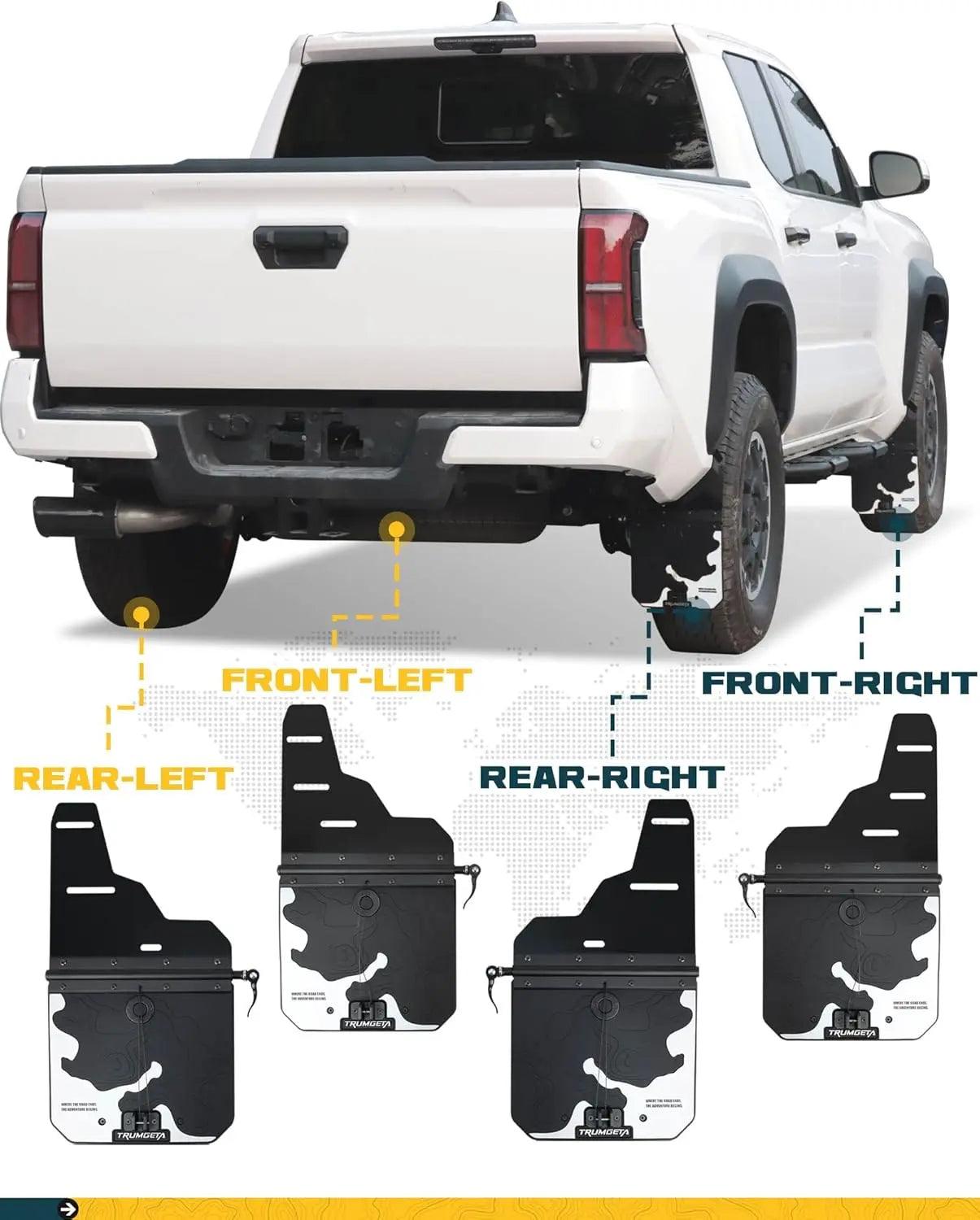4PCS Silver Truck Mud Flaps Splash Guards for Toyota Tacoma 2016-2023-5