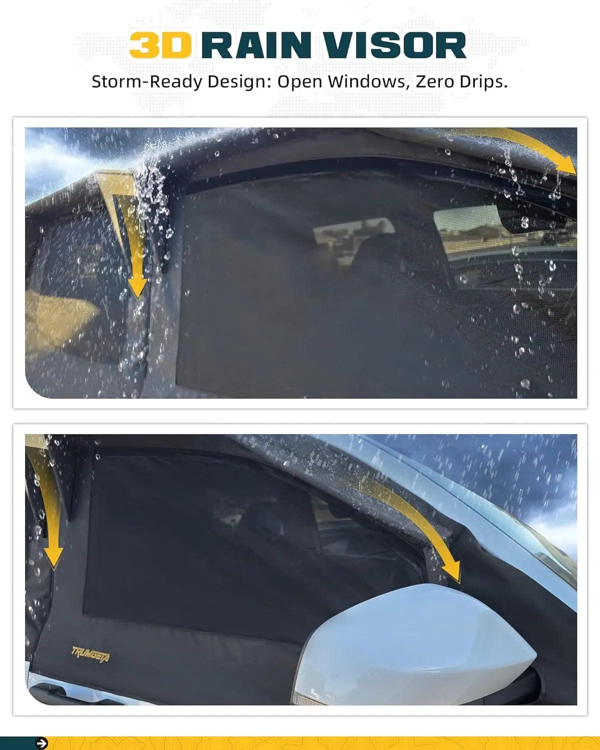 4-in-1 Sunshade Window Covers for Toyota Tacoma 2024 2025 - TRUMGETA