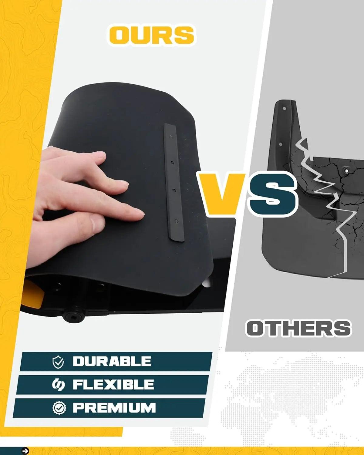 4PCS Adjustable Truck Mud Flaps for 2018-2025 Jeep Wrangler JL-6