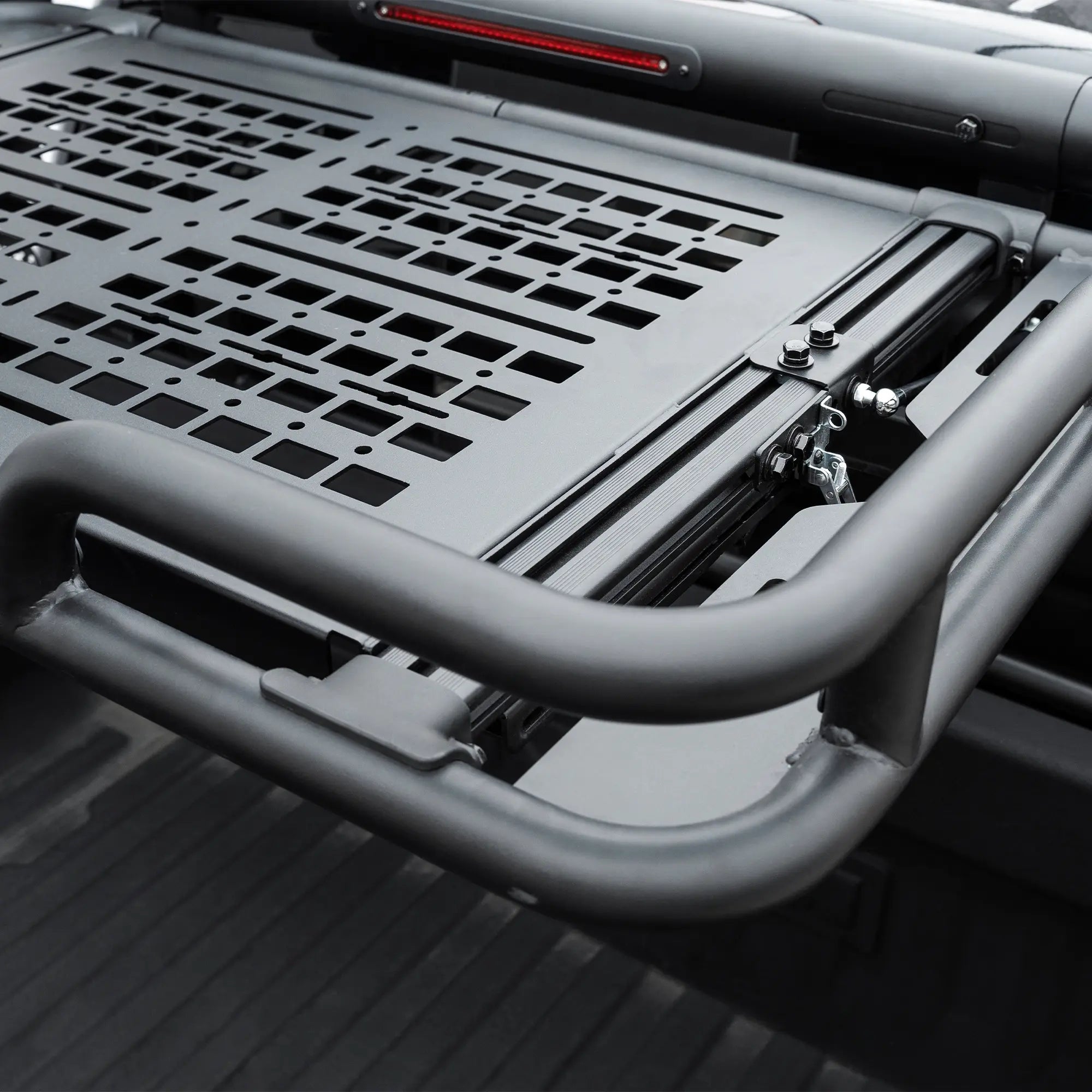 Molle Chase Rack with Flip Cargo Deck for Overlanding and Work Use Fit for F150 Tacoma Silverado-6