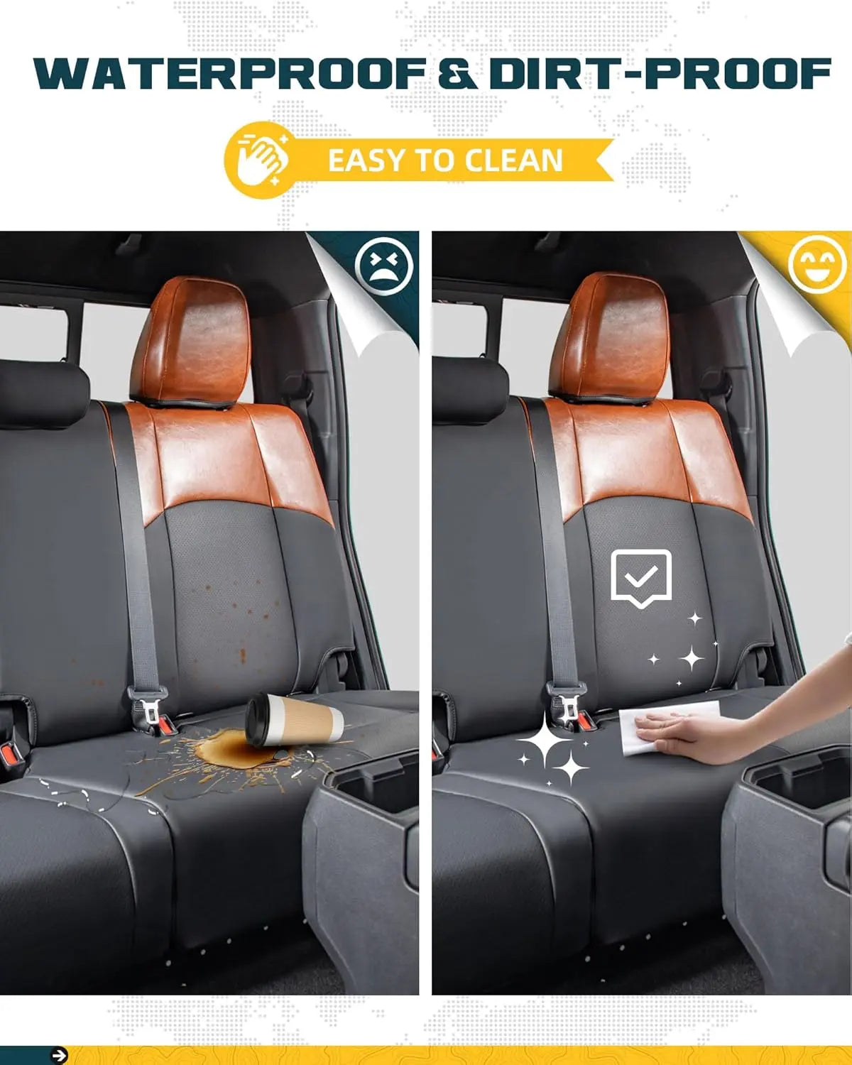 【Presale】Leather Seat Covers for Toyota Tacoma 2024 2025 Double Cab Crew Cab (5 Seats)-6