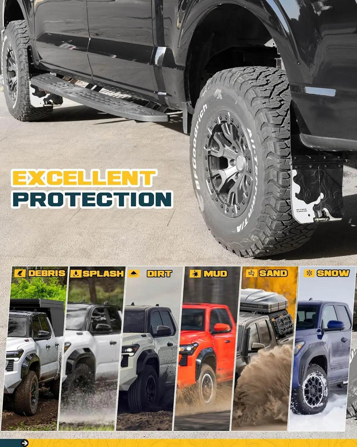 4PCS Silver Truck Mud Flaps for Ford F-150 F150 2021-2025-6