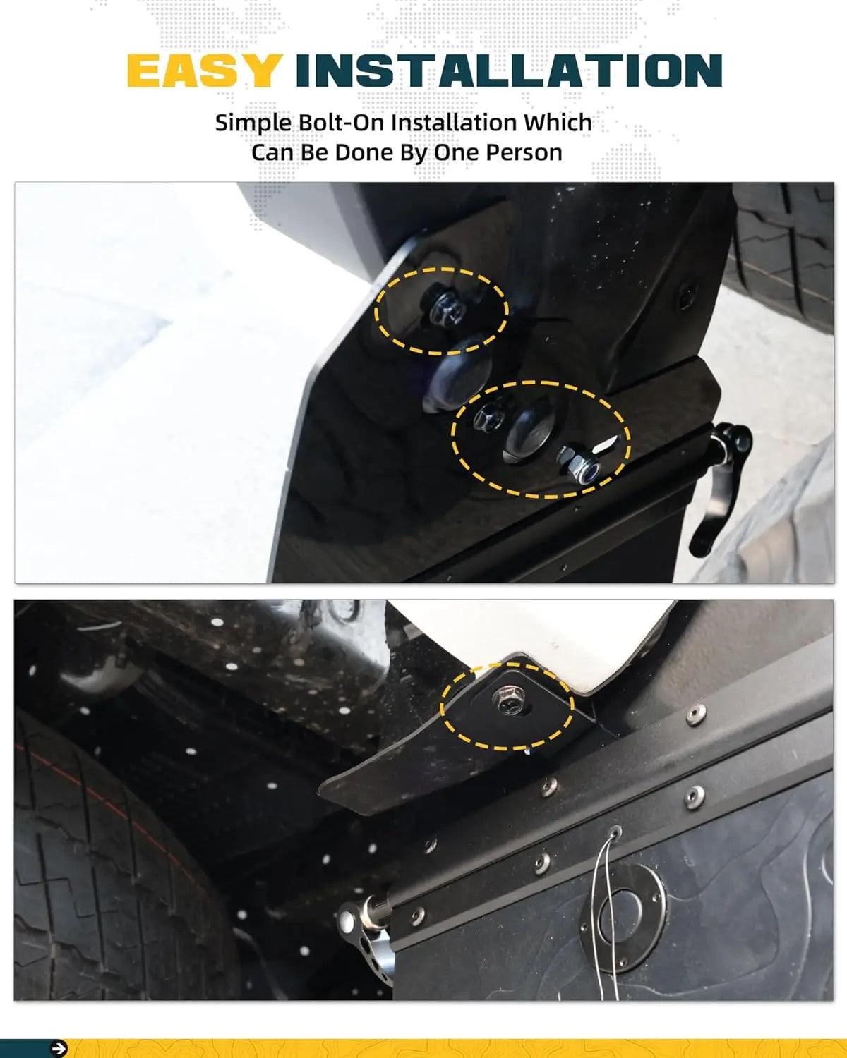 4PCS Silver Truck Mud Flaps for Toyota Tacoma 2024 2025-6