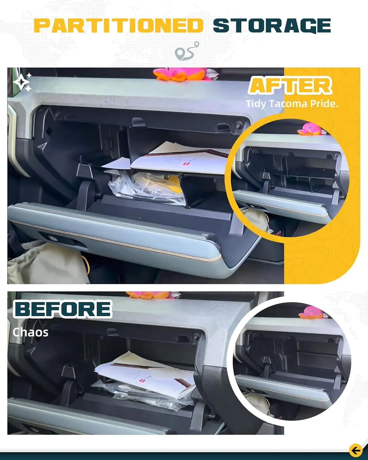 Glove Box Organizer Fit for 2024 2025 Toyota Tacoma-6