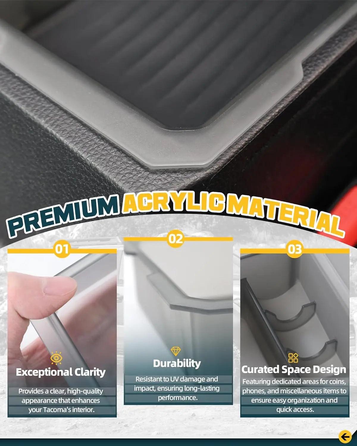 Center Console Organizer Tray for 2024 2025 Toyota Tacoma & Toyota 4Runner 2025+-6