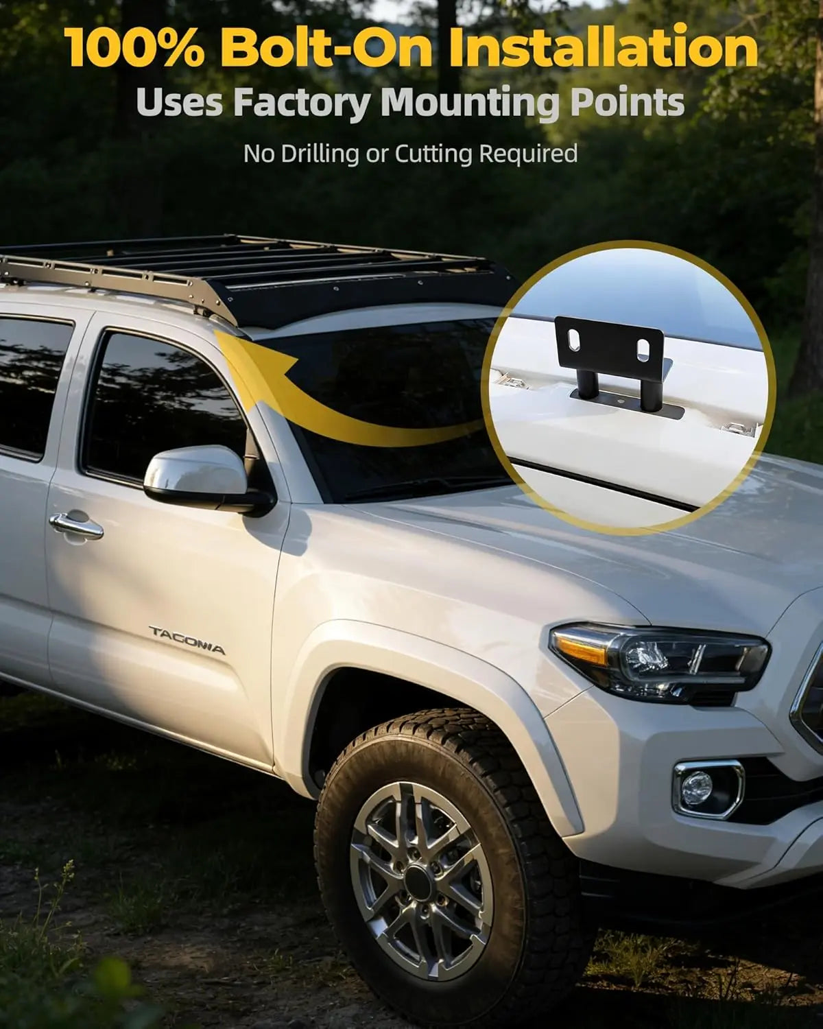 Trumgeta Heavy-Duty Aluminum Roof Rack for 2015-2023 Toyota Tacoma -6