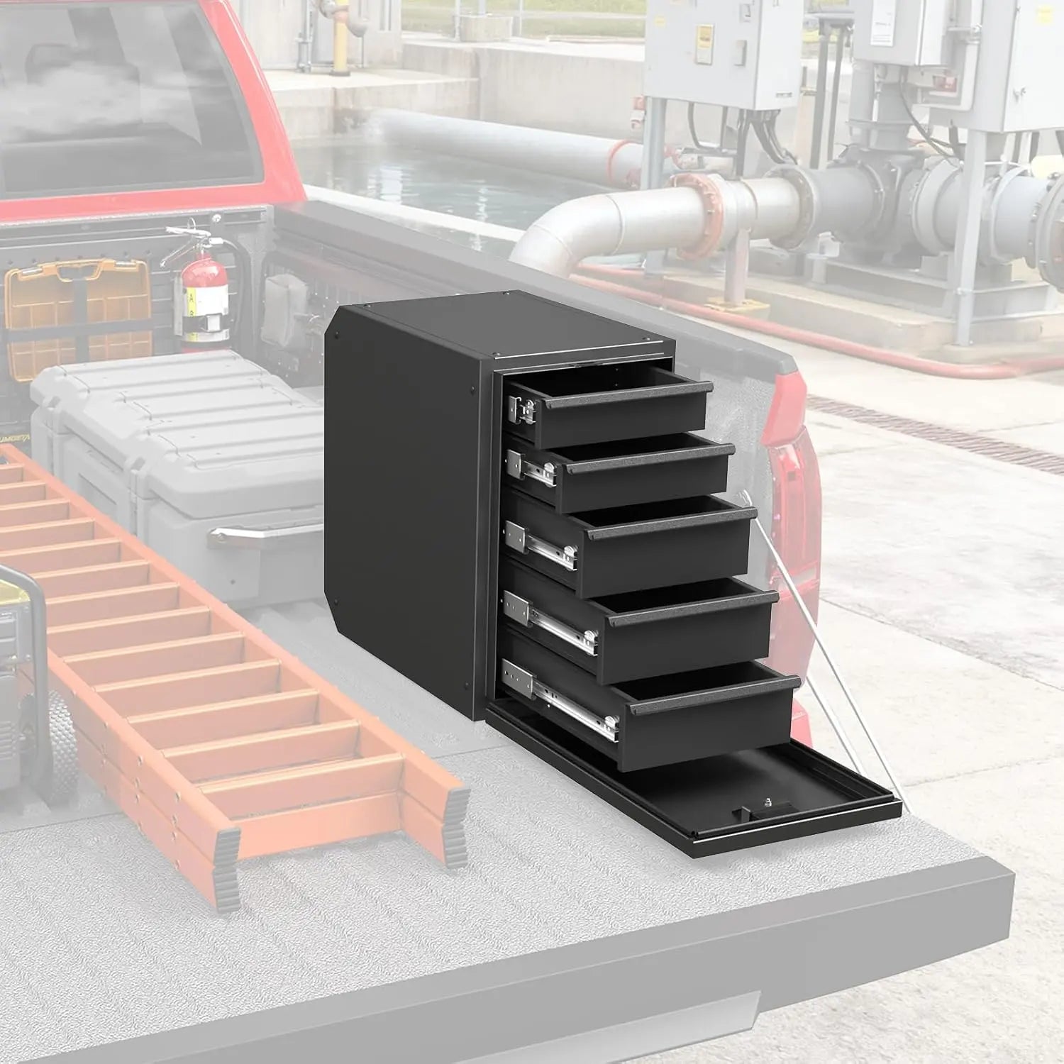 Steel Truck Bed Tool Box Fit for 2024–2026 Toyota Tacoma-8