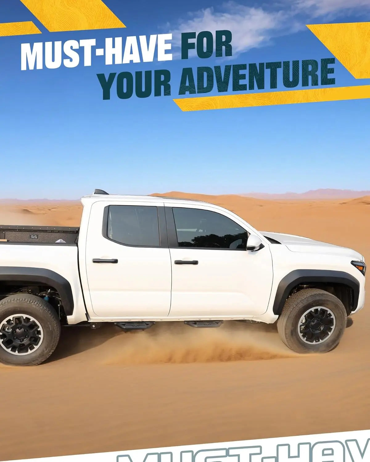 EZ Side Steps Fit for 2024 2025 2026 Toyota Tacoma Double Cab/Crew Cab 4 Doors Running Boards 350 LBS-7