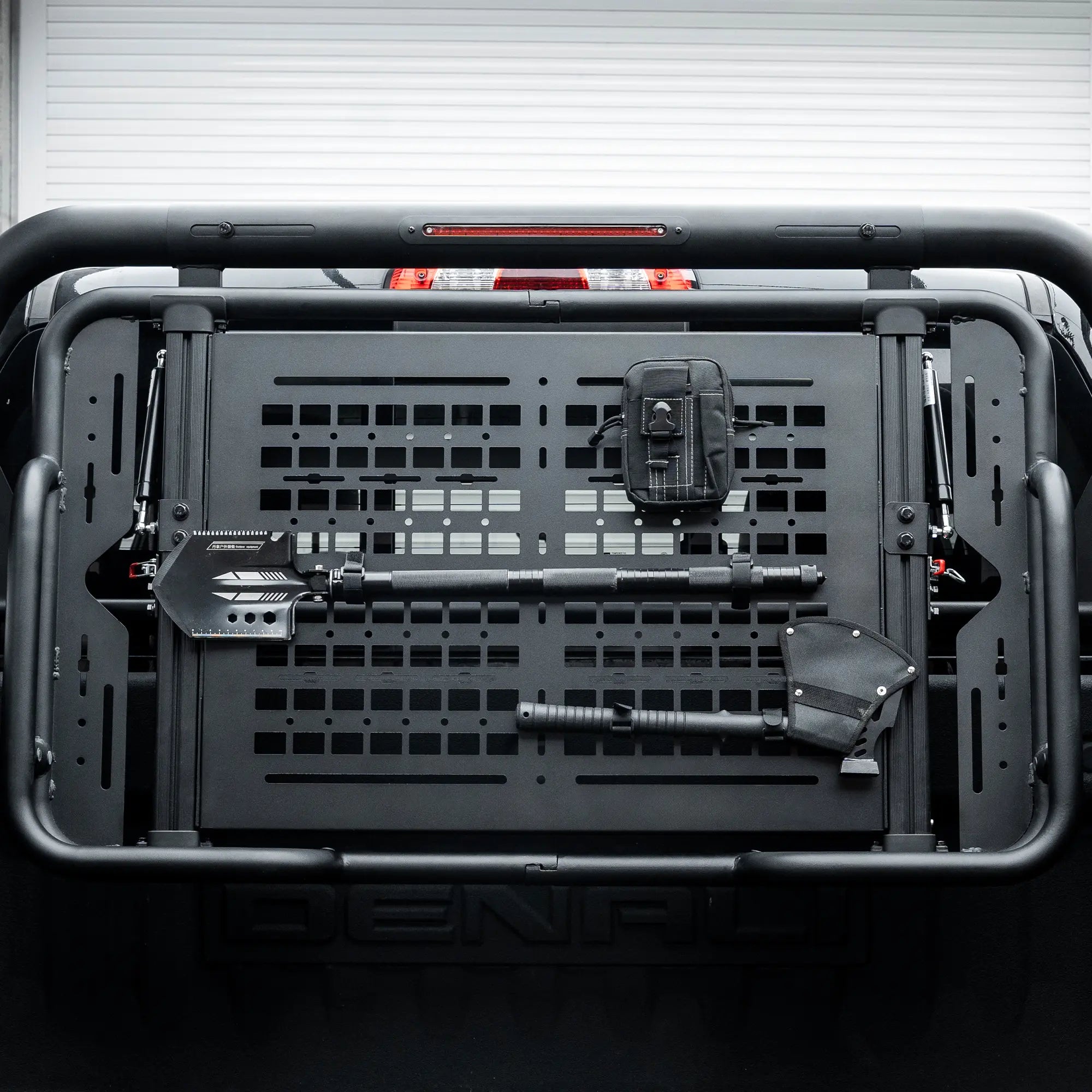 Molle Chase Rack with Flip Cargo Deck for Overlanding and Work Use Fit for F150 Tacoma Silverado-2