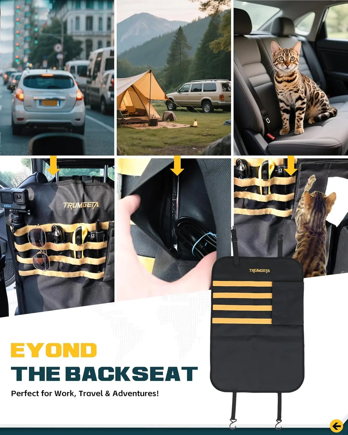 Universal Seat Back Protector with Storage Organizer-14