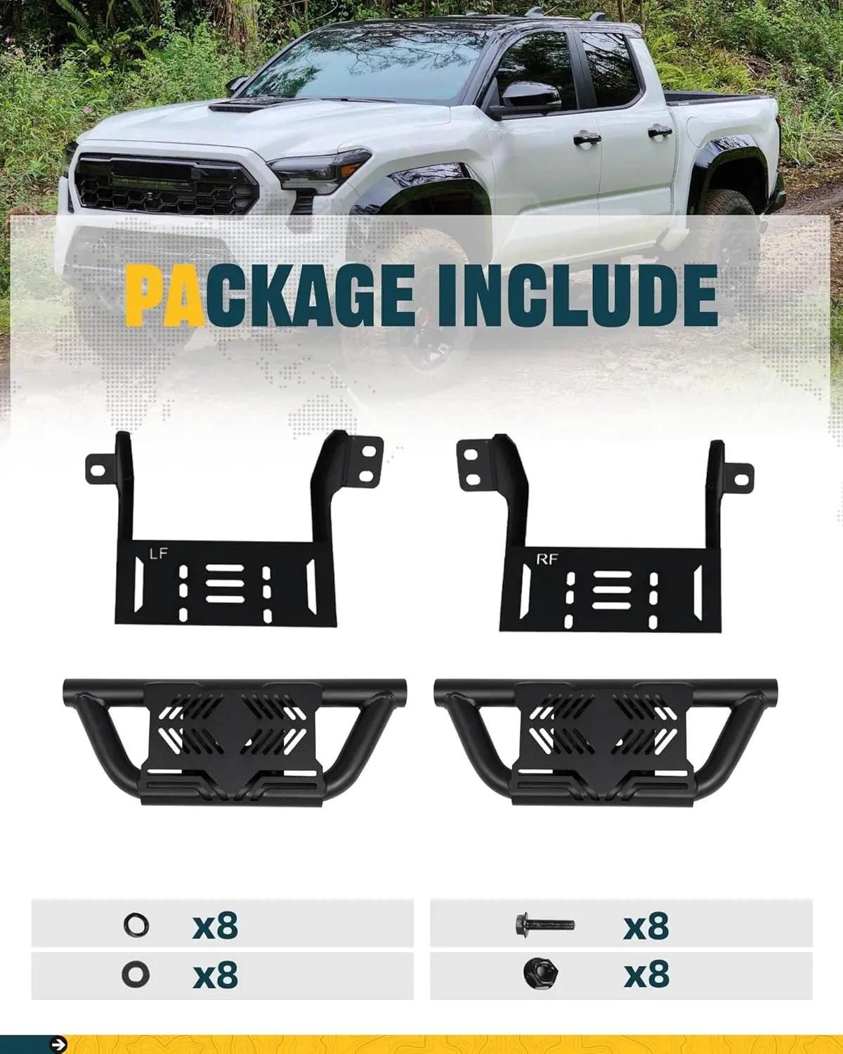 2PCS EZ Side Steps for 2024 2025 Toyota Tacoma Double Cab/Xtra Cab-7