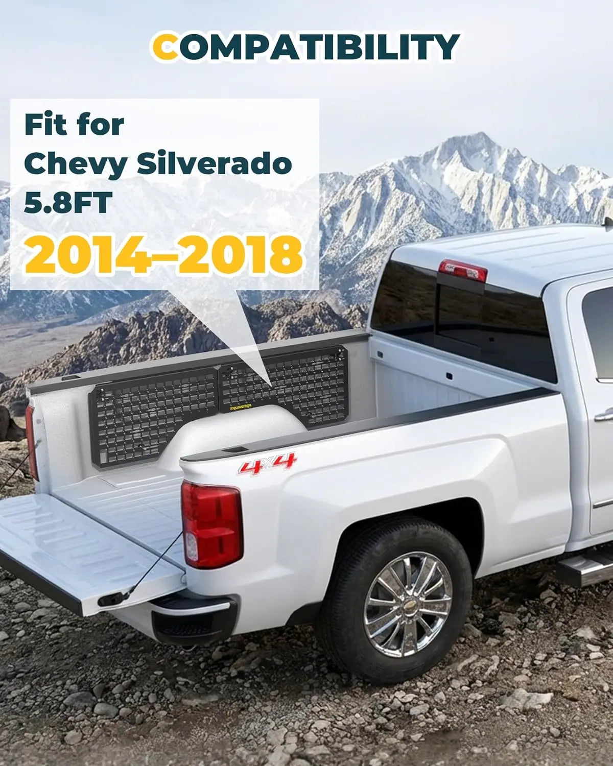 Heavy-Duty Side Bed MOLLE Panel Fit for 2014-2018 Chevy Silverado-2