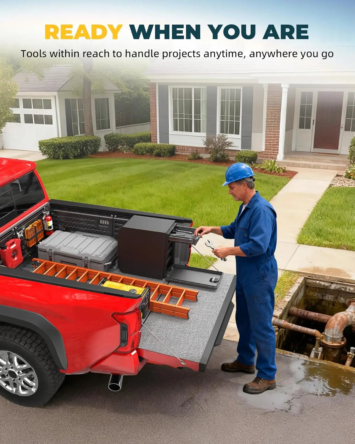 Steel Truck Bed Tool Box Fit for 2024–2026 Toyota Tacoma-9